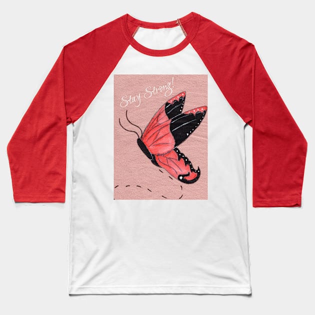 Resilient Wings Baseball T-Shirt by KristenOKeefeArt